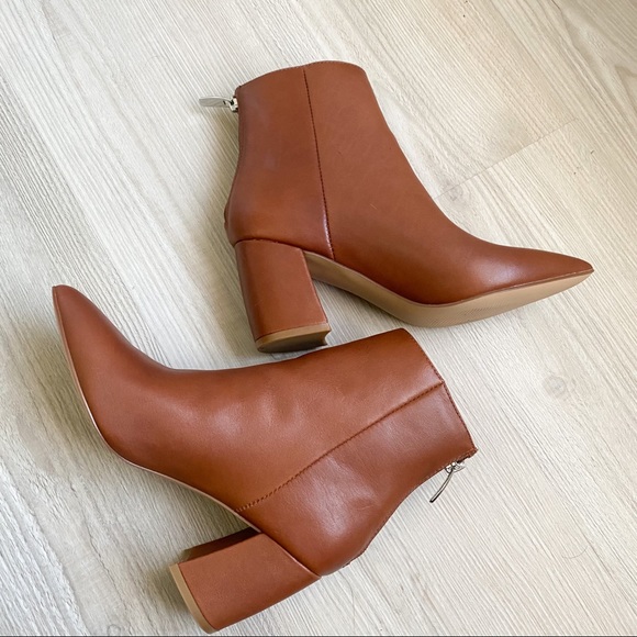 Steve Madden brown leather block heel ankle boots - Picture 11 of 14